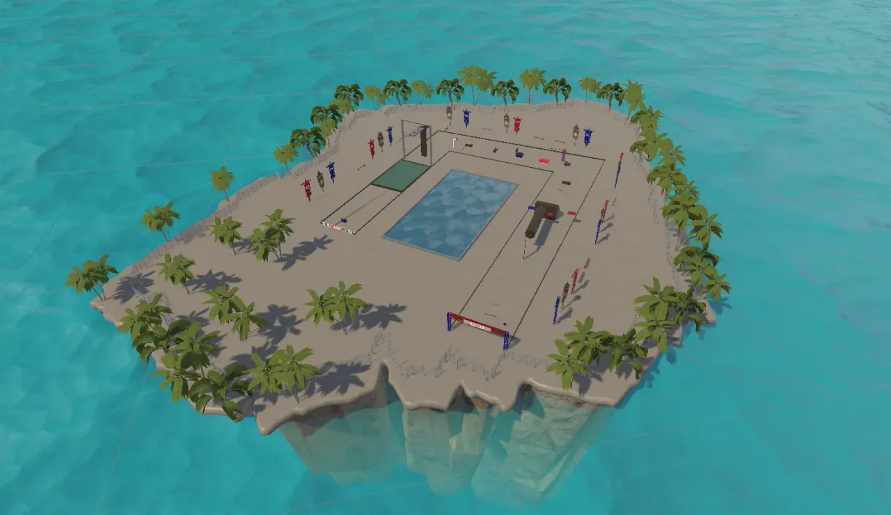 SurviVR çok oyunculu VR parkur oyunundan bir sahne